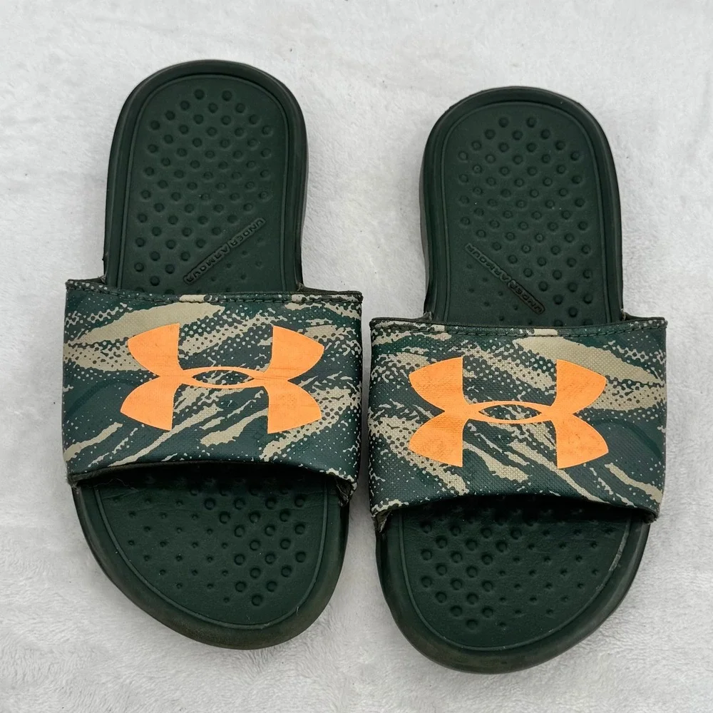 Under Armour UA Ignite Select Camo Slide Youth 2Y Kids Athletic Summer Sandals